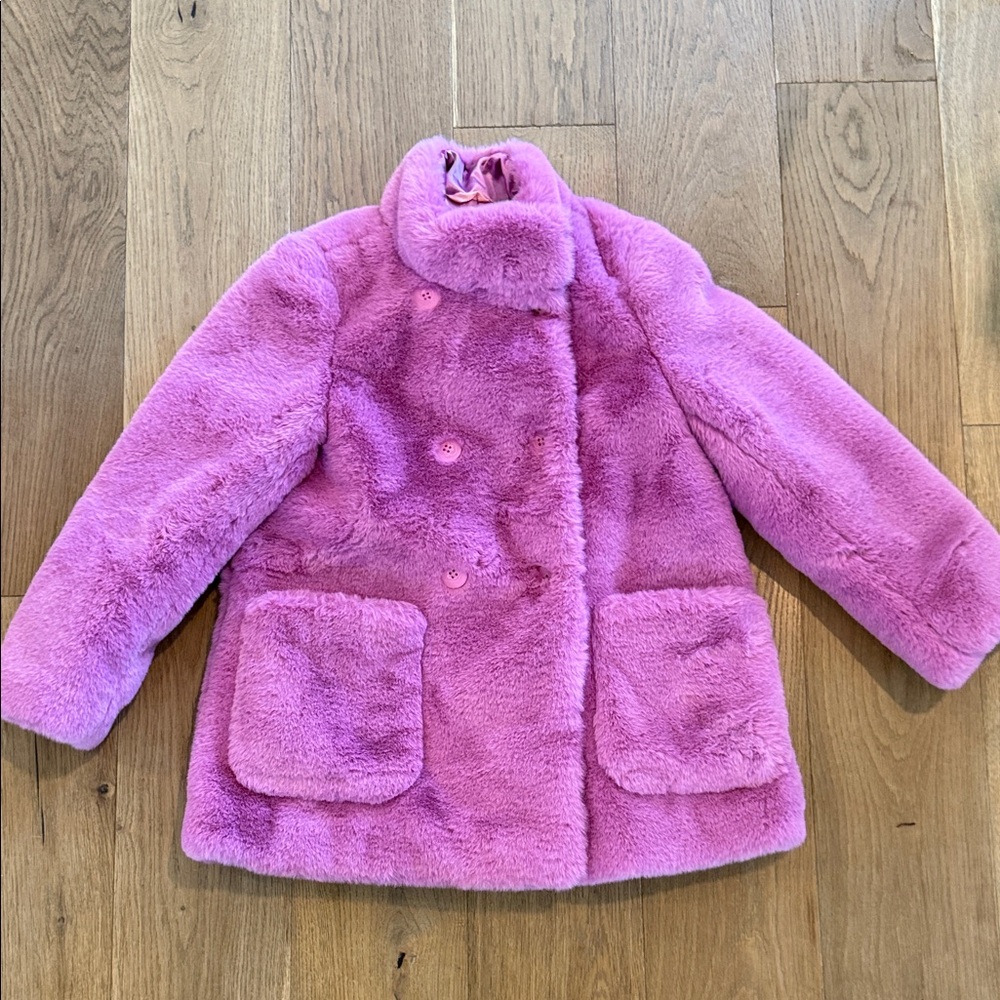 NWT - Crewcuts Faux Fur Jacket - 8
